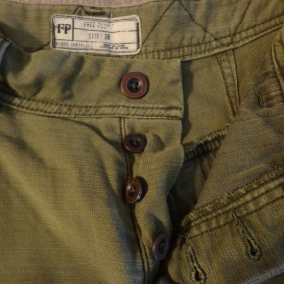 NWOT FREE PEOPLE Utility Boyfriend Pant 28 Button - Picture 2 of 8